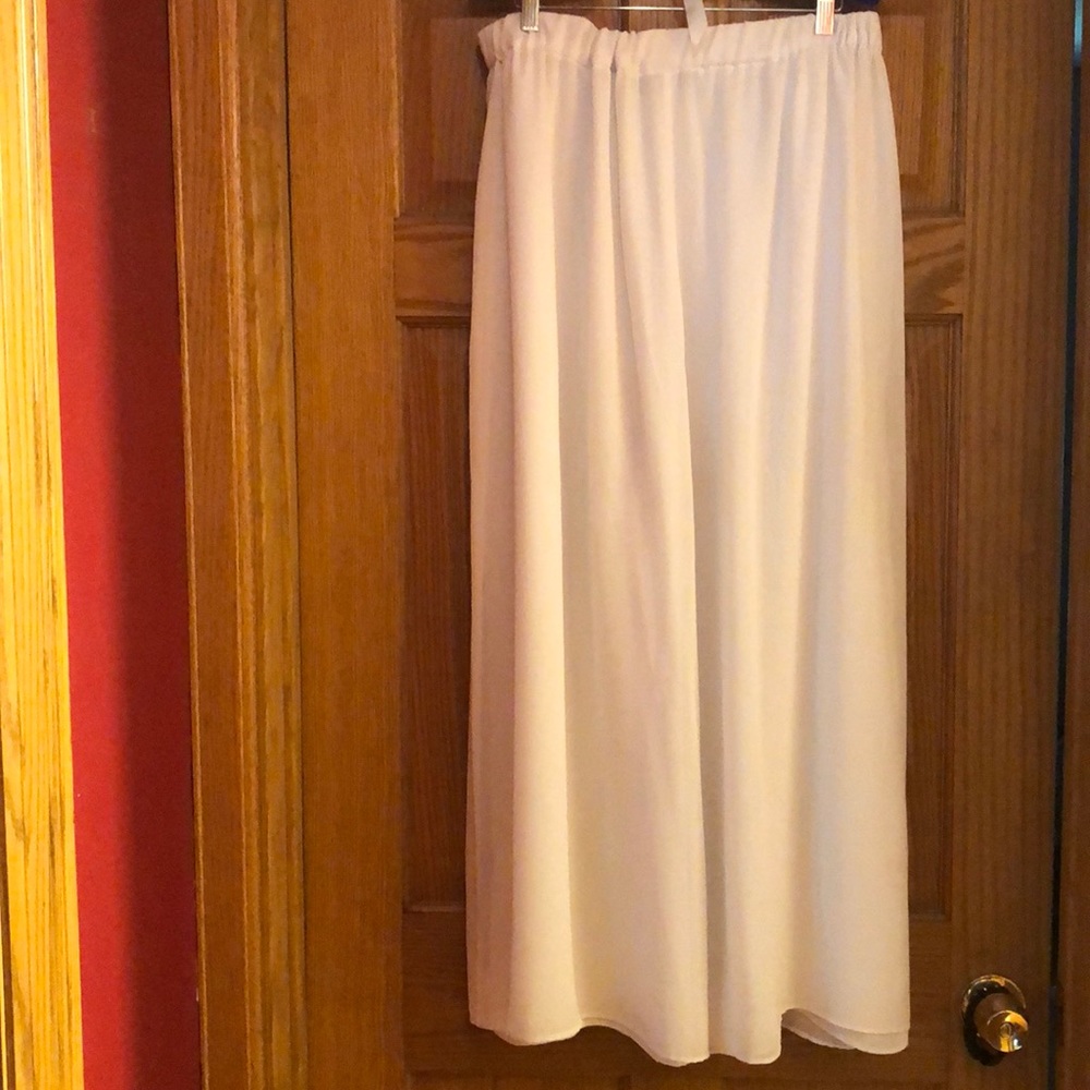 Vintage white, chiffon palazzo pants